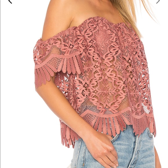 Lovers + Friends Life’s a beach lace off shoulder - Picture 3 of 16